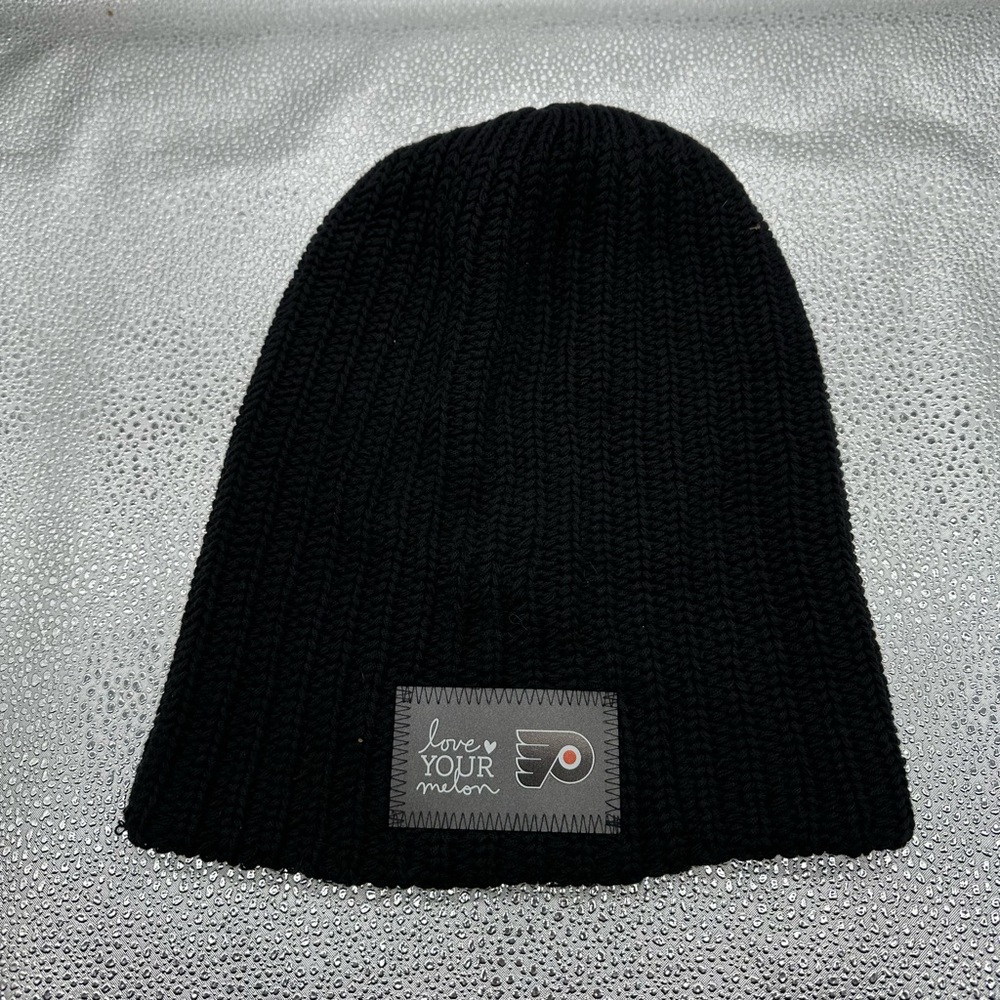 Love your melon Philadelphia Flyers Hockey Black Winter Hat beanie